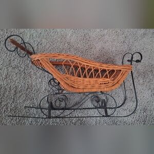 Vintage Wocker Doll Sled